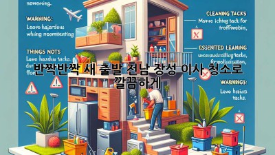 ✨ 반짝반짝 새 출발! 전남 장성 이사 청소로 깔끔하게 🏡